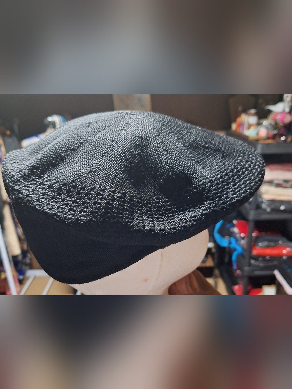 KBETHOS Classic Knit Mesh Newsboy Ivy Cap Hat - Black - Size Medium (M)